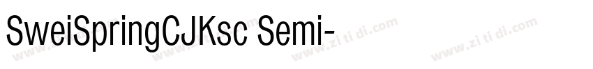SweiSpringCJKsc Semi字体转换